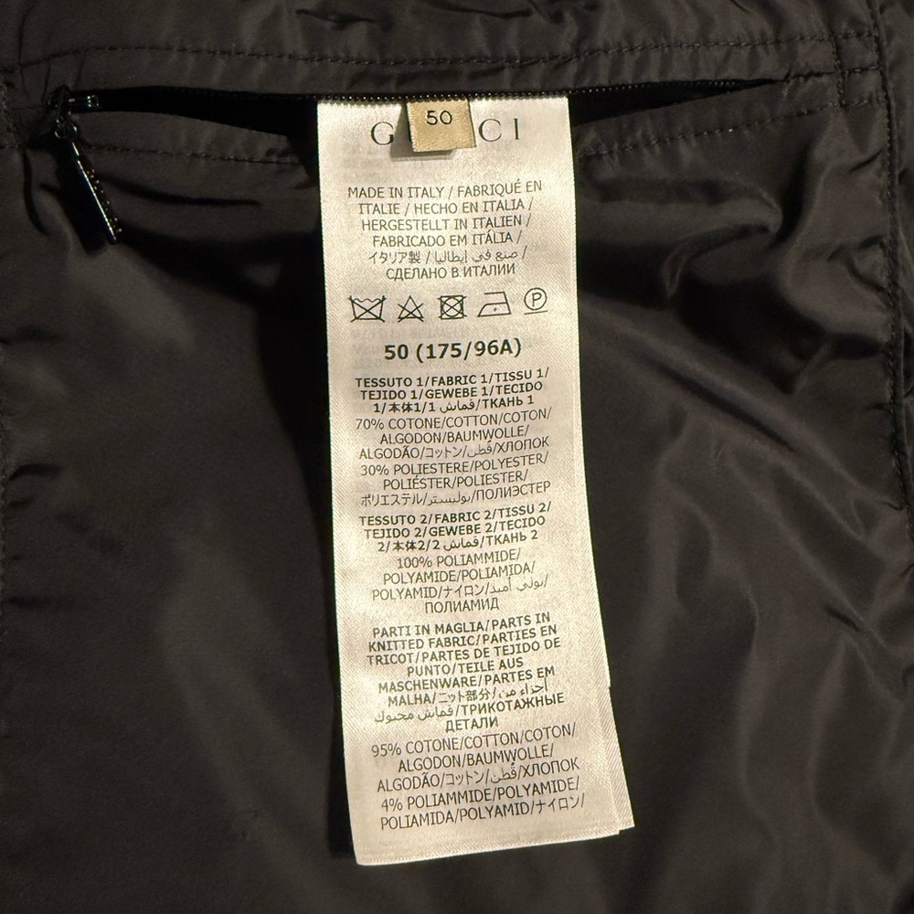 Gucci Black Patterned Bomber Jacket - Picture 5 of 5